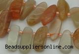 CTD3542 Top drilled 6*16mm - 8*35mm freeform moonstone beads