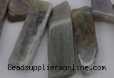 CTD358 Top drilled 10*25mm - 10*50mm wand labradorite beads