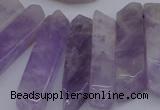 CTD362 Top drilled 10*28mm - 10*50mm wand lavender amethyst beads