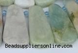 CTD3637 Top drilled 10*20mm - 15*45mm freeform aquamarine beads