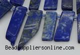 CTD3654 Top drilled 6*15mm - 10*25mm sticks lapis lazuli beads