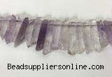 CTD3722 Top drilled 8*20mm - 10*50mm sticks light amethyst beads