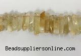 CTD3724 Top drilled 8*20mm - 10*50mm sticks citrine gemstone beads