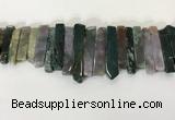 CTD3732 Top drilled 8*20mm - 10*50mm sticks Indian agate beads