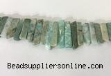 CTD3735 Top drilled 8*20mm - 10*50mm sticks amazonite gemstone beads