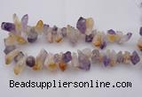 CTD376 Top drilled 15*20mm - 18*25mm nuggets amethyst & citrine beads