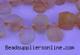 CTD3852 Top drilled 12*13mm - 13*15mm freeform citrine beads