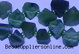 CTD3860 Top drilled 8*8mm - 10*12mm freeform Canadian jade beads