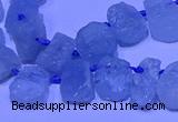 CTD3880 Top drilled 8*10mm - 10*12mm freeform aquamarine beads