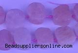 CTD3891 Top drilled 12*16mm - 13*17mm freeform morganite beads