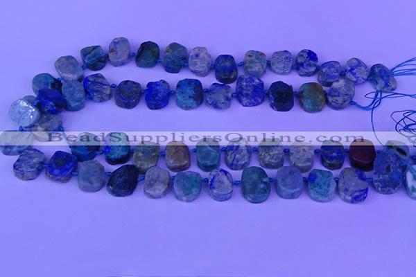 CTD3898 Top drilled 10*14mm - 13*18mm freeform chrysocolla beads