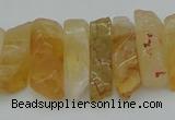 CTD393 Top drilled 6*15mm - 10*35mm wand citrine gemstone beads