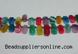 CTD4009 Top drilled 14*22mm - 22*42mm freeform agate gemstone beads