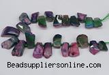 CTD4011 Top drilled 18*25mm - 25*35mm freeform agate beads