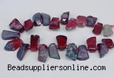 CTD4012 Top drilled 18*25mm - 25*35mm freeform agate beads