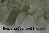 CTD415 Top drilled 8*25mm - 12*40mm nuggets green quartz beads