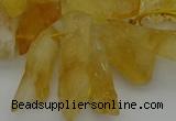 CTD417 Top drilled 10*20mm - 15*35mm nuggets citrine gemstone beads