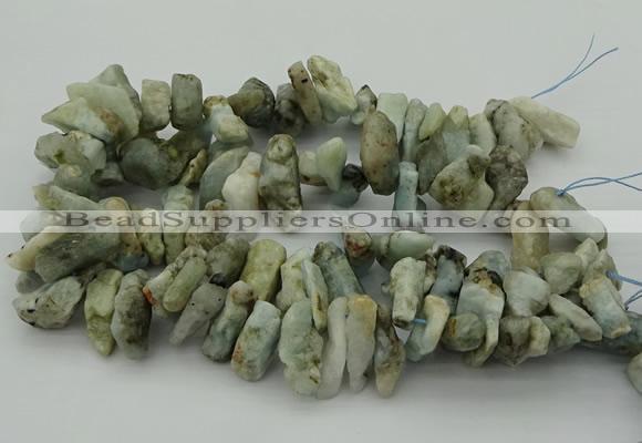 CTD421 Top drilled 10*20mm - 18*35mm nuggets aquamarine beads