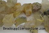 CTD428 Top drilled 8*12mm - 13*18mm nuggets golden rutilated quartz beads