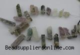 CTD442 Top drilled 10*20mm - 12*50mm sticks druzy amethyst beads