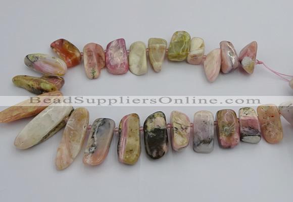 CTD451 15.5 inches 15*25mm - 15*48mm freeform pin opal gemstone beads