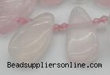 CTD480 Top drilled 10*22mm - 15*45mm freeform rose quartz beads