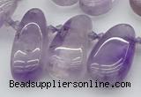 CTD481 Top drilled 10*22mm - 15*45mm freeform amethyst beads