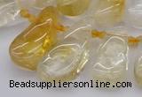 CTD482 Top drilled 10*22mm - 15*45mm freeform citrine beads