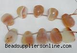 CTD503 Top drilled 25*35mm - 30*40mm freeform agate beads