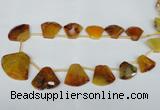 CTD507 Top drilled 25*30mm - 35*40mm freeform agate beads