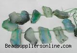 CTD516 Top drilled 20*35mm - 35*48mm freeform agate beads