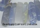 CTD581 Top drilled 8*25mm - 8*55mm wand blue lace agate beads