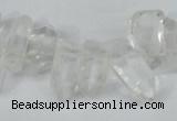 CTD624 Top drilled 8*15mm - 10*25mm faceted nuggets white crystal beads