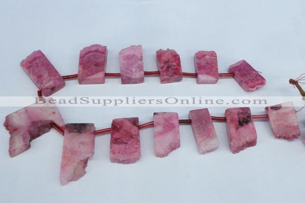 CTD646 Top drilled 15*25mm - 25*40mm freeform quartz beads