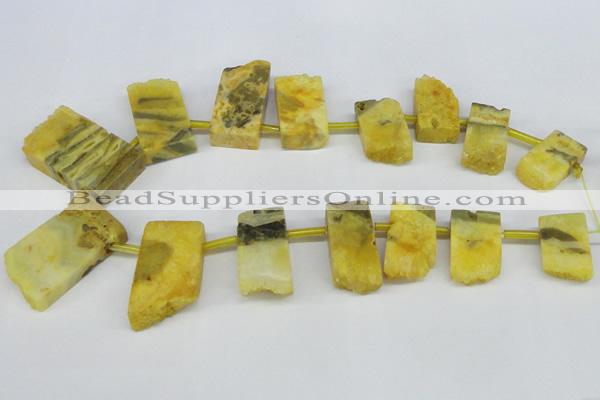 CTD648 Top drilled 15*25mm - 25*40mm freeform quartz beads