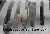 CTD676 Top drilled 10*25mm - 12*45mm wand agate gemstone beads