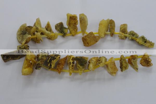 CTD678 Top drilled 12*20mm - 15*45mm freeform agate gemstone beads