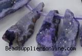 CTD680 Top drilled 12*20mm - 15*45mm freeform agate gemstone beads