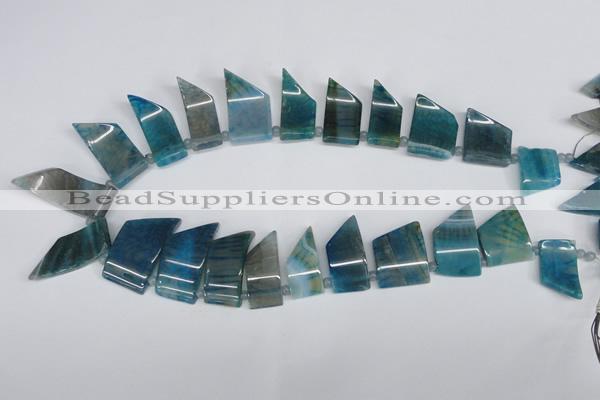 CTD736 Top drilled 15*20mm - 15*40mm wand agate gemstone beads