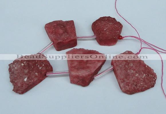 CTD761 Top drilled 25*30mm - 30*35mm freeform agate beads