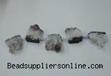 CTD798 Top drilled 20*30mm - 25*35mm freeform amethyst beads