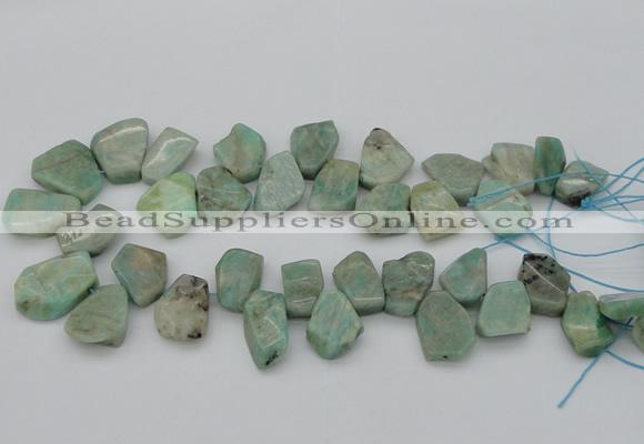 CTD826 Top drilled 15*20mm - 20*25mm freeform Russian amazonite beads