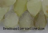 CTD931 Top drilled 13*18mm - 18*25mm freeform lemon quartz beads