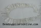 CTD936 Top drilled 6*15mm - 7*40mm wand A grade white crystal beads