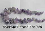 CTD952 Top drilled 8*12mm - 18*25mm faceted nuggets plated amethyst beads