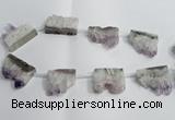 CTD955 Top drilled 25*35mm - 30*40mm freeform druzy amethyst beads