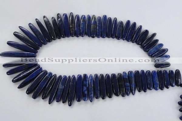 CTD982 Top drilled 6*20mm - 8*45mm sticks lapis lazuli gemstone beads