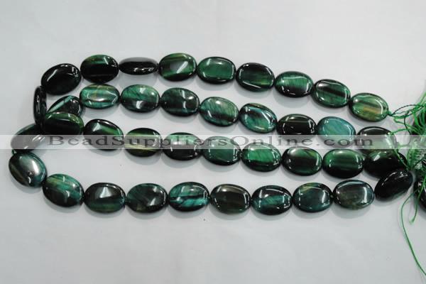 CTE1044 15.5 inches 15*20mm oval dyed green tiger eye beads