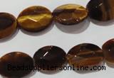 CTE1094 15.5 inches 12*16mm faceted oval yellow tiger eye beads