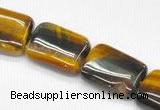 CTE11 15.5 inches 12*16mm rectangle yellow tiger eye  beads